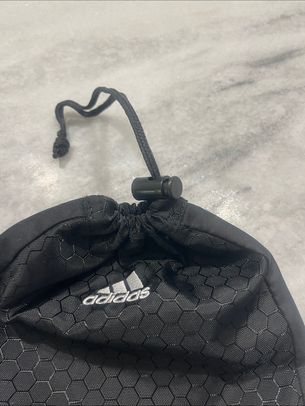 adidas Black Hex-Pattern Drawstring Pouch - Picture 5 of 5
